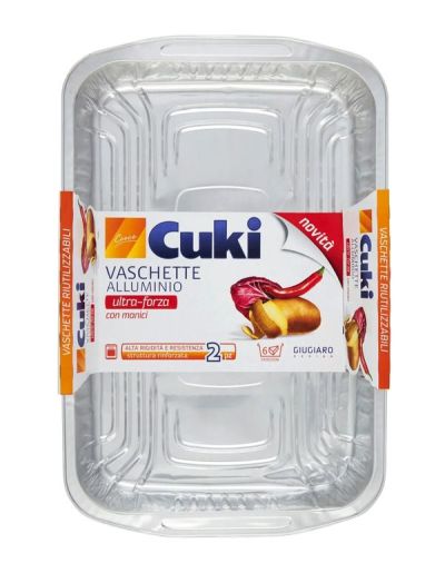 CUKI Plateaux En Aluminium Avec Poignées 6 Portions - 2 Pièces 