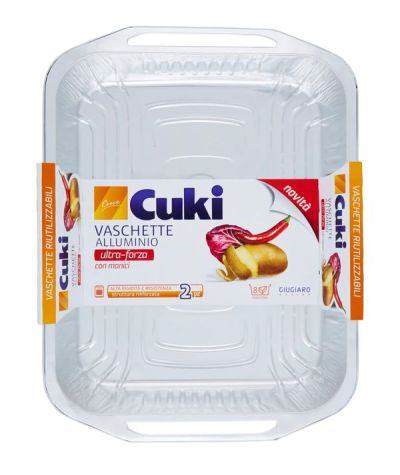 CUKI Plateaux En Aluminium Avec Poignées 8 Portions - 2 Pièces 