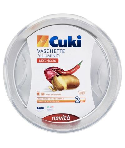 CUKI Plateaux Ronds En Aluminium 10 Portions - 2 Pièces 