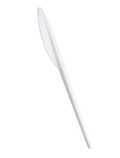 Couteaux Réutilisables En Plastique Blanc 25 Pièces 