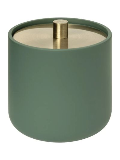 Watte-Spender Duo Ficus Grün 10X11Cm