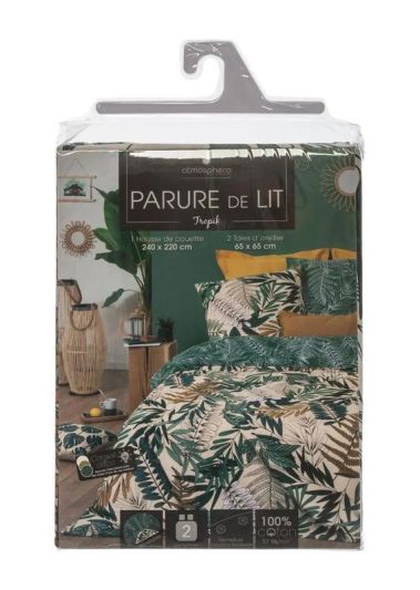 Parure Letto Matrimoniale Stampata Tropik 240X220Cm