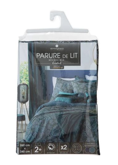 Parure Letto Matrimoniale Stampata Eventail 240X260Cm