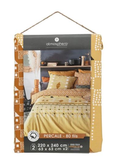 Parure Letto Matrimoniale Stampata Kacang 240X220Cm