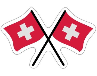 Drapeau Suisse 4 Stikers Pour Voitures
