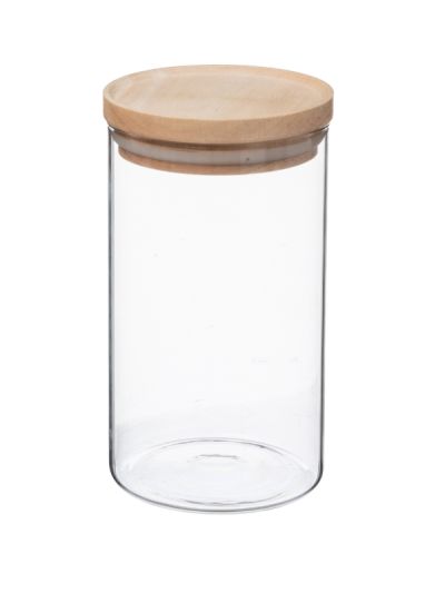 Barattolo Hermet Vetro E Legno Vetro E Legno 1l