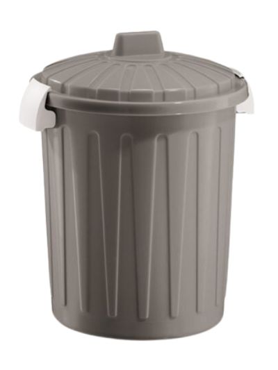 Abfalleimer Mit Deckel 8L Grau 26X32Cm