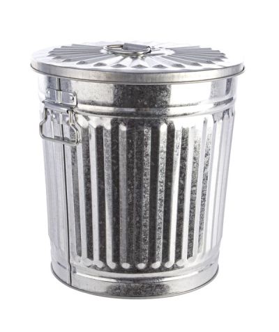 Bidone London Met Zincato Déco Casa 29.5X25X31Cm