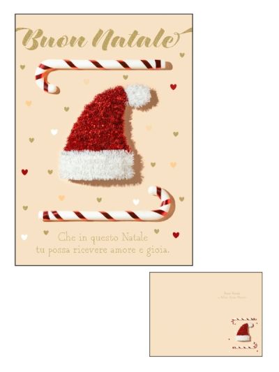 Frohe-Weihnachts-Karte Mit Folie Gold Weihnachtsmann