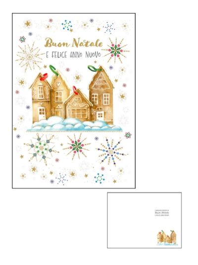 Frohe-Weihnachts-Karte Mit Goldfolie Und Prägung Kekse