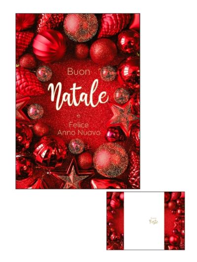 Frohe-Weihnachts-Karte Mit Folie Gold Dekorationen