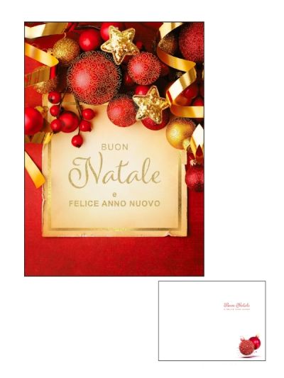 Frohe-Weihnachts-Karte Mit Folie Gold Dekorationen