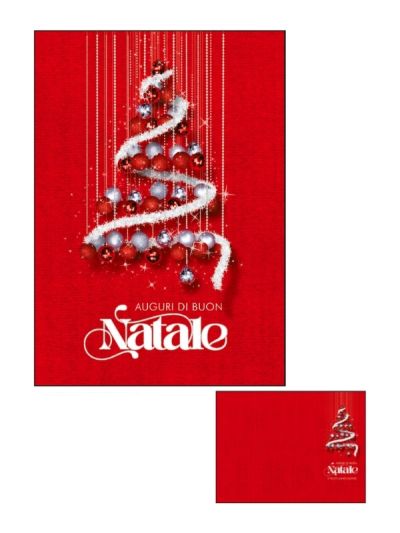 Frohe-Weihnachts-Karte Mit Silberfolie Kugeln