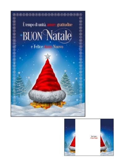 Frohe-Weihnachts-Karte Mit Silberfolie Mütze