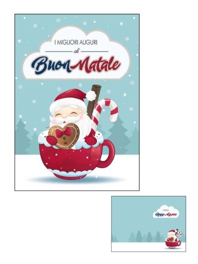 Frohe-Weihnachts-Karte Mit Holografischer Folie Weihnachtsmann