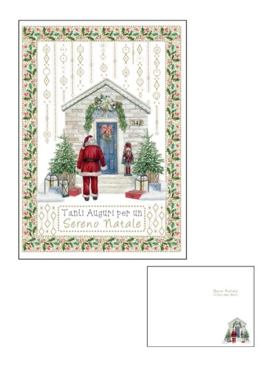 Frohe-Weihnachts-Karte Mit Goldfolie Und Prägung Haus