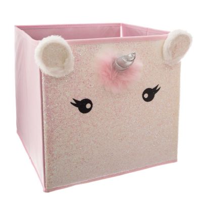 Coffre À Jouets Licorne Rose