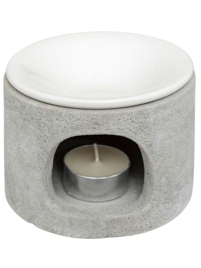 Brûleur D'Essence Déco Olia En Béton Et Céramique 11Cm
