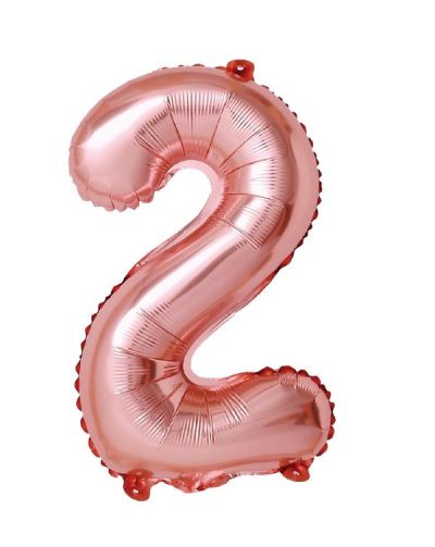 Palloncino Di Compleanno N. 2 Oro Rosa 110Cm