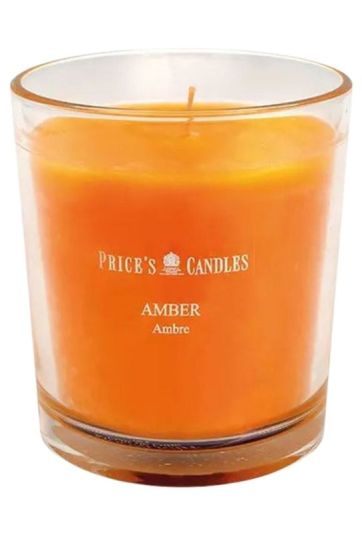 Glas Mit Kerze Amber 170G