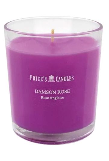 Glas Mit Kerze Damson Rose 170G