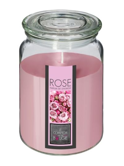 Duftkerze Mit Glasvase Nina Rose 510G