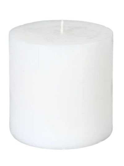 Bougie Décorative Ronde Olia Couleur Blanc 10Cm