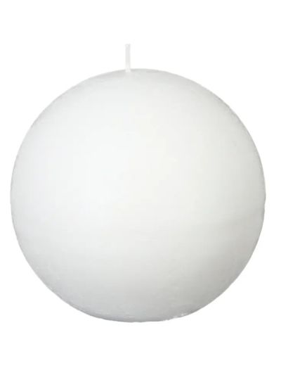 Bougie Sphérique Décorative Olia Couleur Blanc 10Cm