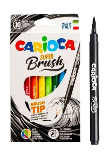 CARIOCA Super Brush 10 Pennarelli A Punta Morbida