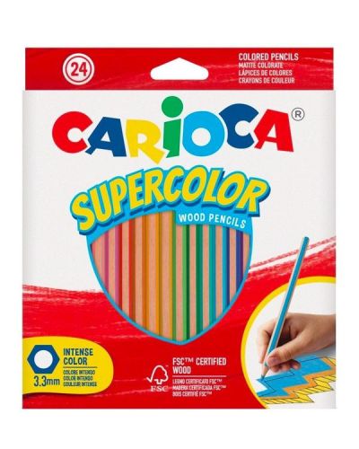 CARIOCA Supercolor 24 Matite Colorate In Legno