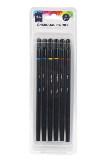  Matite Carboncino 12 Pezzi - Assortito