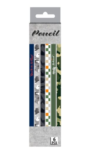  Set Matite Con Gomma 6 Pezzi 