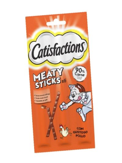 CATISFACTION Meaty Sticks Carne 6X5G