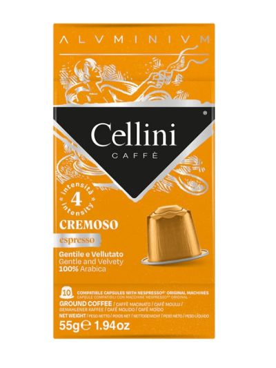 CELLINI Capsule Caffè Cremoso Intensità 4 10 Pezzi 