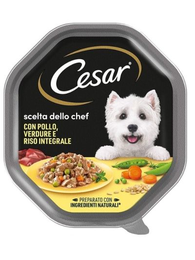 CESAR Morceaux En Sauce Poulet, Légumes Et Riz 150G