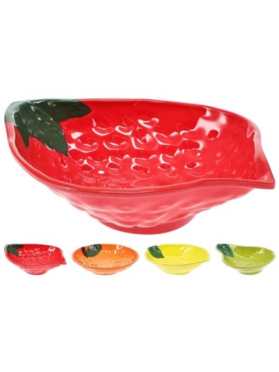 Ciotola A Forma Di Frutta In Melamina 20X12Cm - Assortito