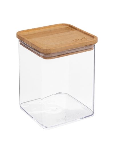 Contenitore Quadrato Oslo Plastica E Bambù 1l