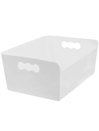 Corbeille À Pinces À Linge En Plastique Blanc 33X25Cm