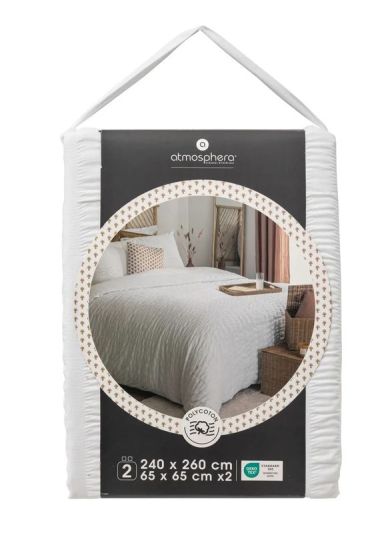 Irhia Polycotton Doppelbettgarnitur Weiß 260X240Cm