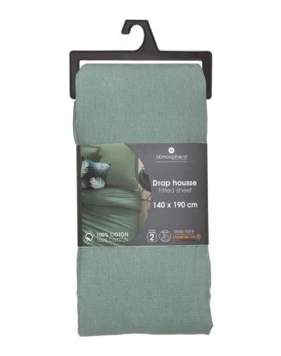 Matratzenbezug Für Doppelbett Mit Ecken Grün 140X190Cm