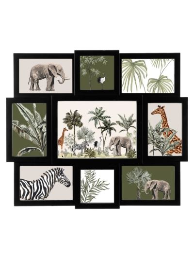 Multi-Frame Cali Für 9 Fotos Aus Schwarzem Kunststoff 48.5X42.5Cm