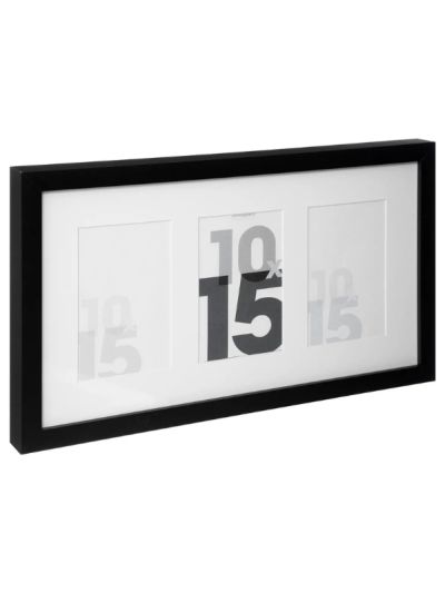 Freistehender Fotorahmen Éva Holz Schwarz 43X24Cm