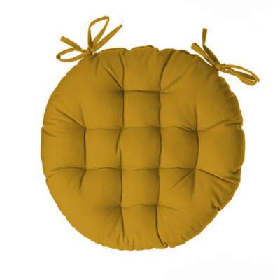 Coussin Pour Chaise Ronde Couleur Jaune 38Cm