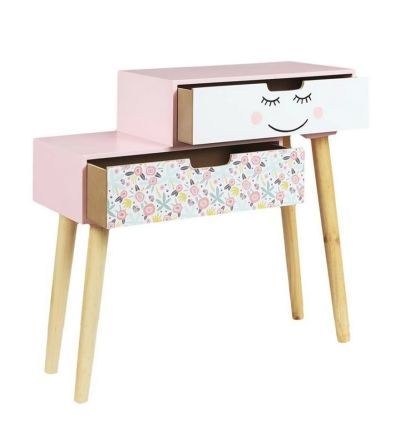 Table De Chevet LIBERTY Rose Pour Chambre A Coucher