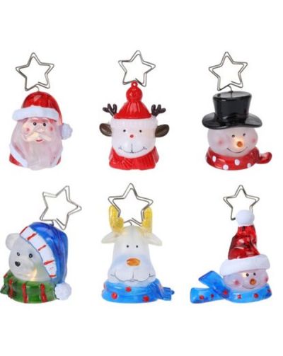 Tischaccessoire Für Weihnachtenplatzhalter Aus Acryl Mit Led-Leuchten8Cm - Sortiert