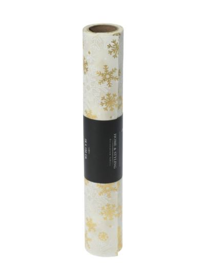 Noël-Accessoires In Kraftstoffrolle Creme/Gold250Cm - Sortiert