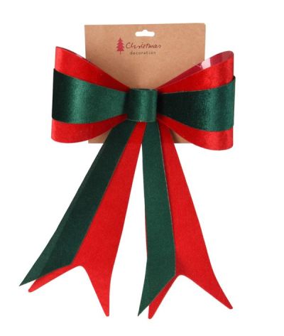 Weihnachtsdekorationrote Und Grüne Schleife33Cm