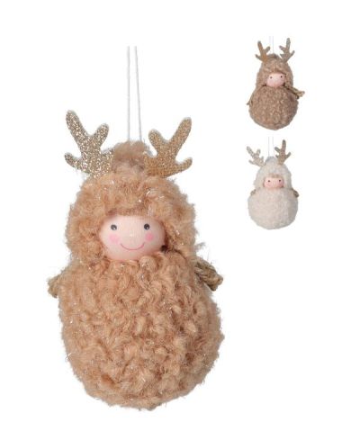 Weihnachtsanhängerpuppe Mit Rentiermotiv13Cm - Sortiert