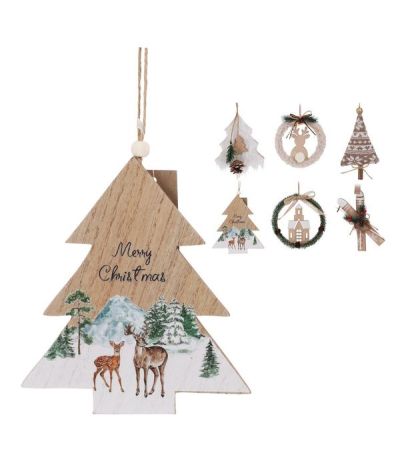 Weihnachtsanhängerholz14Cm - Sortiert