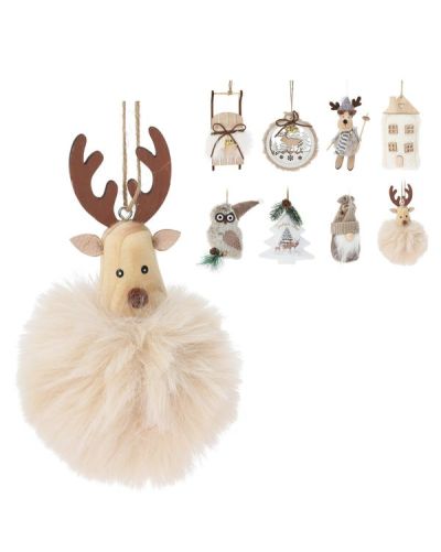 Weihnachtsanhängerthemenfigur Aus Holz15Cm - Sortiert